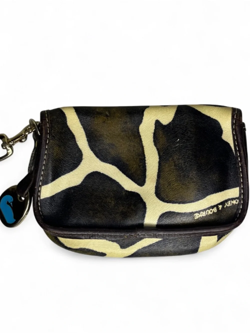 Dooney & Bourke Leather Zebra Print Wristlet